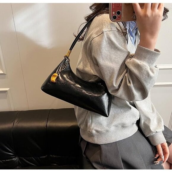 Women's Small Vintage Retro Shoulder Purse Handbags Underarm Bag with 2 Straps - Picture 3 of 7